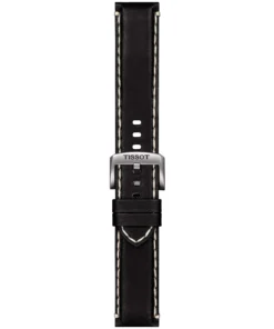 Svart läderarmband Tissot Supersport Chrono 22/22 (MM)
