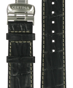 Certina Svart  läderband  20 MM med lås