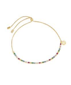 ARMBAND ELLERA TENNIS - 18 KT. GULDPLÄTERAD MED MÅNGFÄRGAD ZIRKONIA