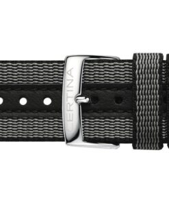 Certina Armband Syntet Svart/Grå 20mm