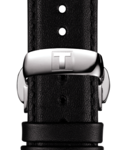 Svart läderband med lås 20/18 MM