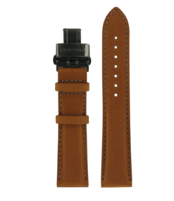 Brunt läderband 20/18 MM passar till Podium