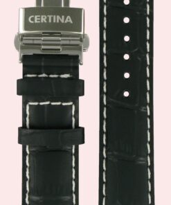Certina Armband Läder Svart 19/18mm