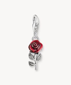 Thomas Sabo - hängsmycke röd ros, silver