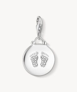 Thomas Sabo -Charm-hängsmycke bricka fotavtryck bebis