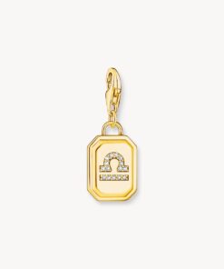 Thomas Sabo-Charm-hängsmycke stjärntecknet Vågen med stenar, pläterat