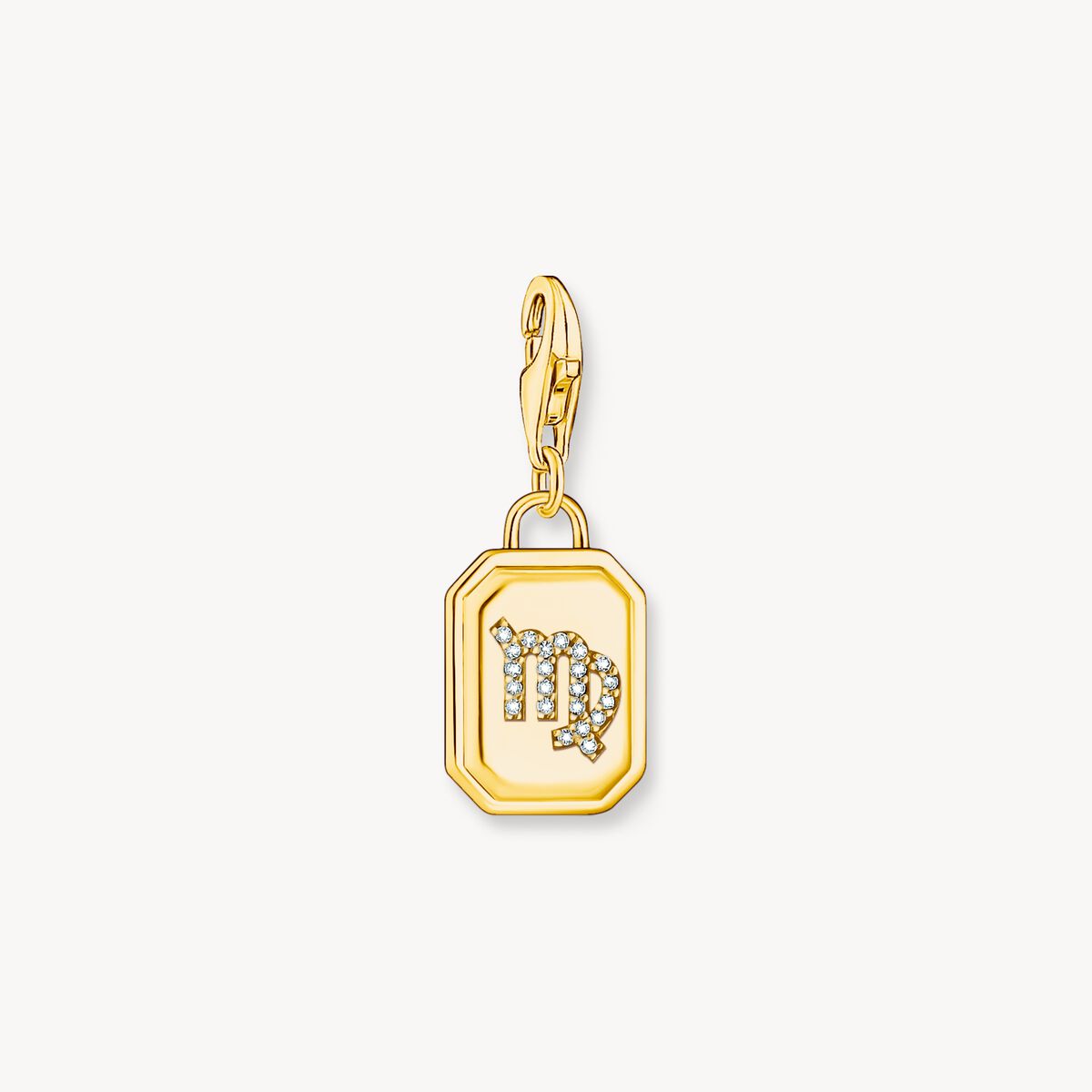 Thomas Sabo-Charm-hängsmycke stjärntecknet Jungfrun med stenar, pläterat