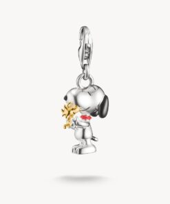 Thomas Sabo -Charm-hängsmycke Snoopy & Woodstock Friends PEANUTS Original 18k guldplätering