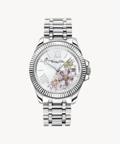 Damklocka blommor med pastellfärgade stenar silverfärgad