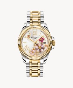 Damklocka blommor med rosa stenar bicolour