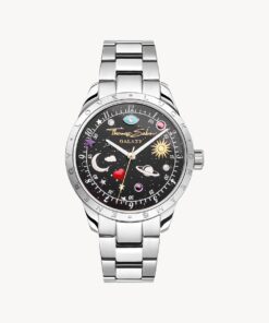 Klocka med Cosmic urtavla i svart silverfärgad ton