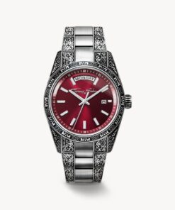 Thomas Sabo- Klocka Rebel at Heart Revive, 36 mm, rostfritt stål, mörkröd, graverad design