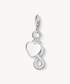Charm-hängsmycke hjärta med infinity