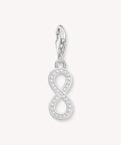 Charm-hängsmycke Infinity med zirkonia silver