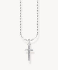 Halsband kors pavé