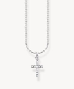 Halsband kors pavé