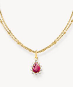 Guldpläterat Halsband med Vintage Romance Hängsmycke
