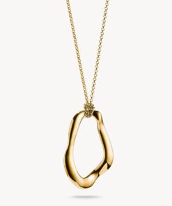 Guldpläterat halsband med hängsmycke Natural Beauty