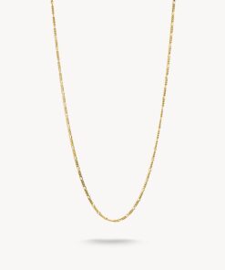 Charm-halsband Figaro-design guldpläterad