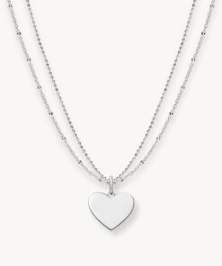 Halsband hjärta silver