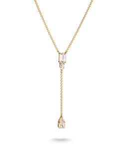 Halsband Y-form zirkonia Bold Elegance 18k guldplätering