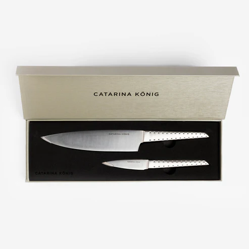 Catarina König Strawberry Knivset 2-delar Kock+Skalkniv i giftbox