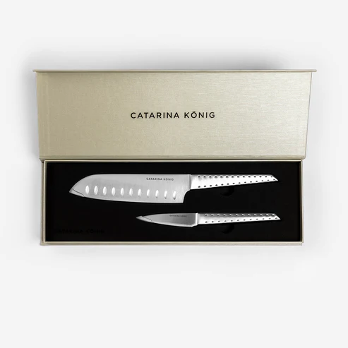 Catarina König Strawberry Knivset 2-delar Jap.kock+Skalkniv i giftbox