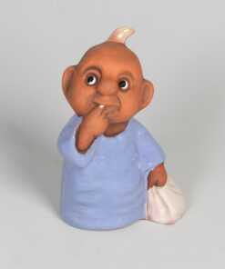 Trollbaby med Kudde Blå 10 cm