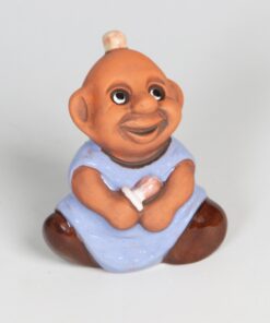 Trollbaby med Napp Blå 9 cm