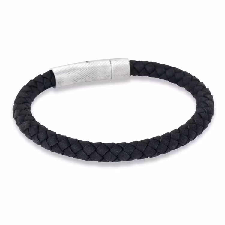By Billgren – Loui | Läderarmband. Svart/Stål