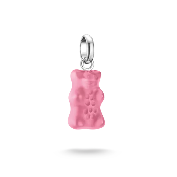Charm-hängsmycke Goldbears i Pink Connect silver