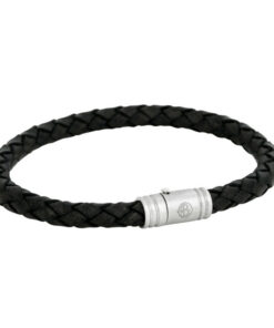 By Billgren – Liam | Läderarmband. Svart/Stål