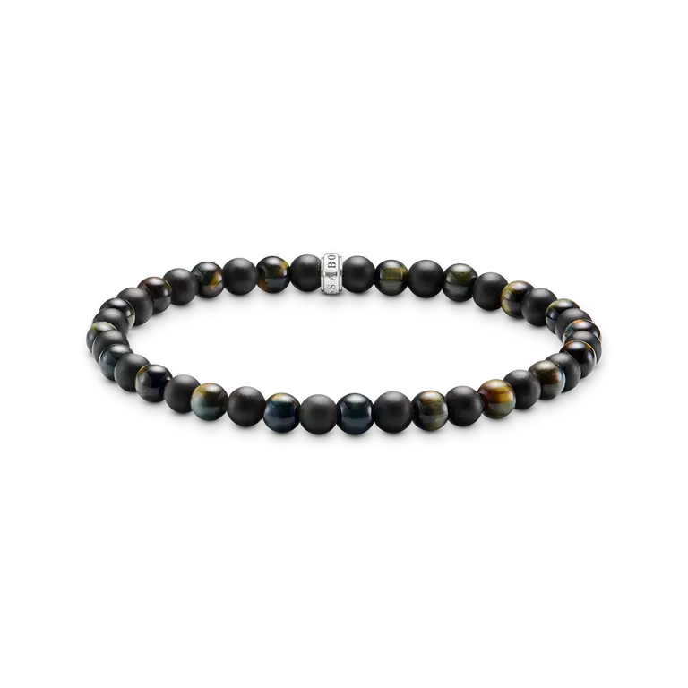 Armband med obsidian och tigeröga