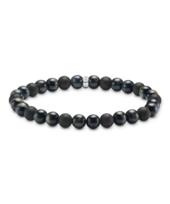 Armband med tigeröga och beads av obsidian