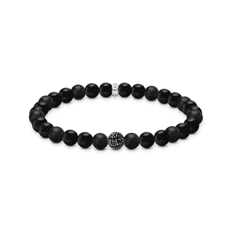 Armband obsidian svart